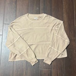 Large ribbed brown Hollister long sleeve